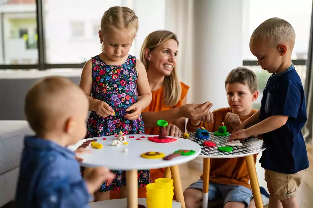 Children in the Blossom Room room at Montessori Home Early Learning Shepparton